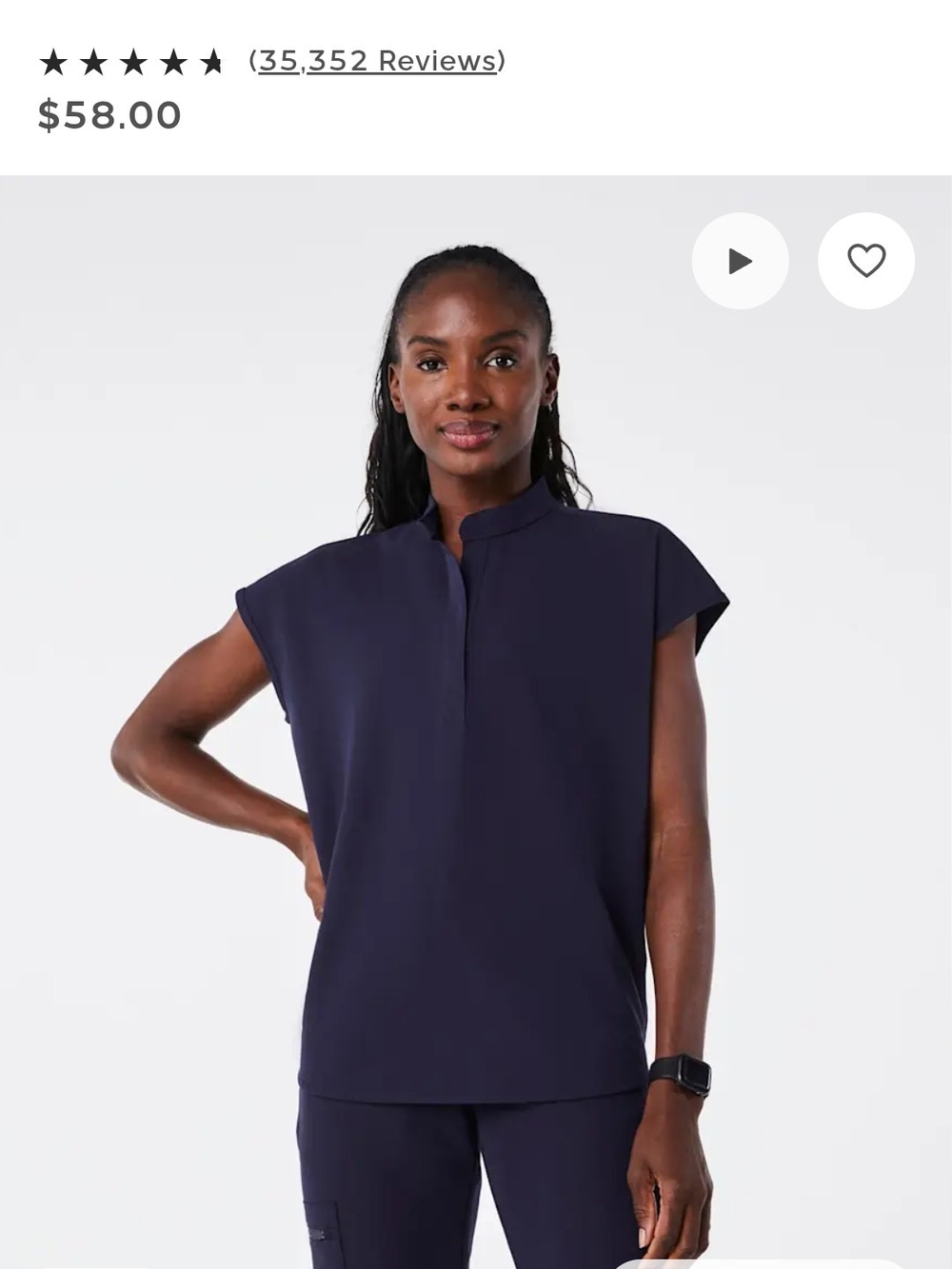 FIGS Rafaela Oversized Scrub Top